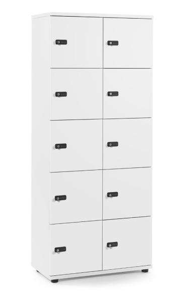 Lockers OFFICE-LINE wit | zonder postsleuf | melamin | wit | mechanisch cijfer-/combinatieslot