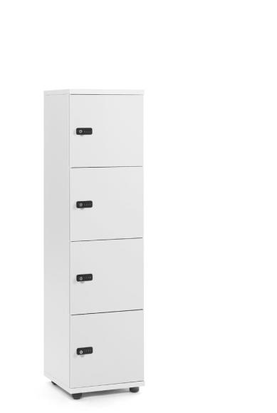 Lockers OFFICE-LINE wit | zonder postsleuf | melamin | wit | mechanisch cijfer-/combinatieslot