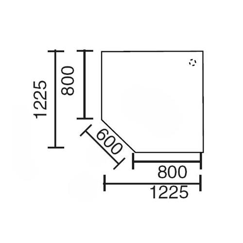 Verbindingsblad MULTI M esdoorndecor | aluzilver RAL 9006 | 90° vierkant
