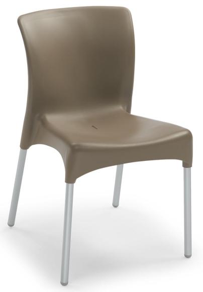 Kunststof stoel IBIZA - zonder armleggers lichtbruin | zonder armleggers