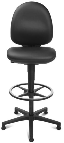 Werkstoel Comfort WA kruisvoet met polyamide glijders en voetsteun