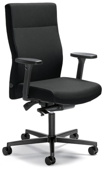 Bureaustoel D001 zonder armleggers zwart | met tegendrukaanpassing | zitneigingautomatic, zitdiepteverstelling | polyamide zwart | zonder hoofdsteun