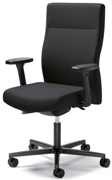 Bureaustoel D001 zonder armleggers zwart | met gewichtsautomatic | zitdiepteverstelling | polyamide zwart | zonder hoofdsteun