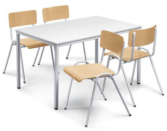 SET: Kantine-stapelstoelen & -tafels 