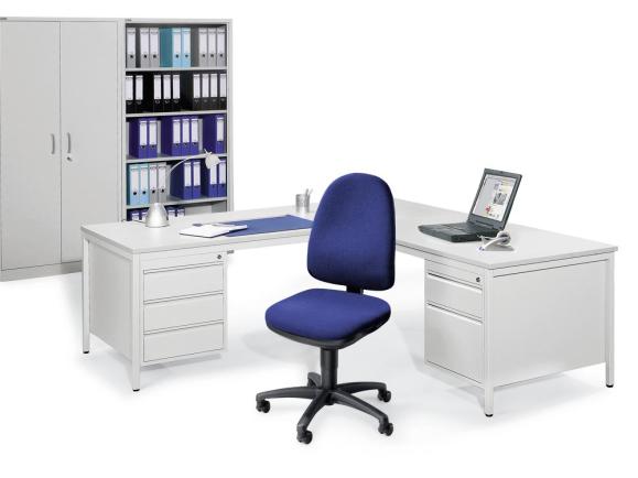 Bureaustoel COMFORT I zonder armleggers blauw | zonder armleggers (optioneel) | polyamide zwart