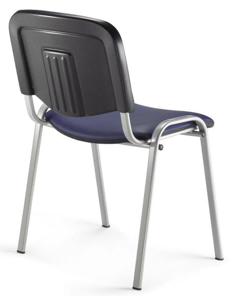 Bezoekersstoel ISO blauw | aluzilver