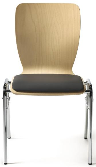 Bezoekersstoel JARA grijs | met zitkussen | zonder