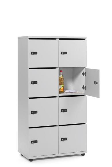 Lockers OFFICE-LINE lichtgrijs | met postsleuf | melamin | lichtgrijs | mechanisch cijfer-/combinatieslot